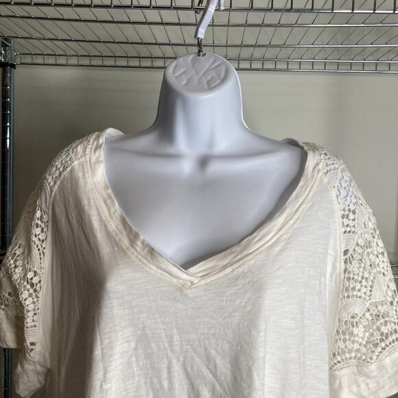 Philosophy Women’s Lace Sleeves Top Size 2X Soft‎ Indian Cotton Boho Artsy Flowy - Picture 8 of 11